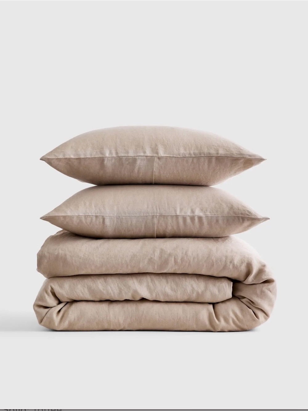 Quince European Linen Duvet Cover Set - King/Cali King - Toffee